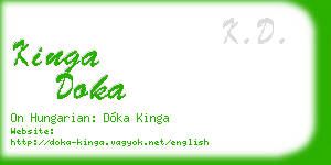kinga doka business card